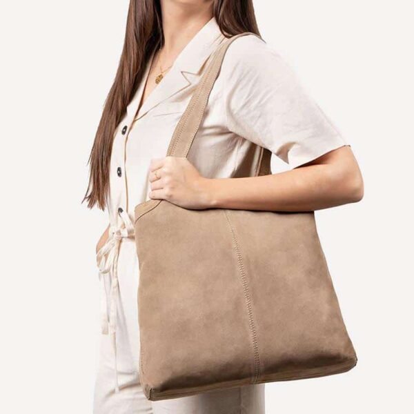 Cowboysbag Suede Handbag Alpha Sand