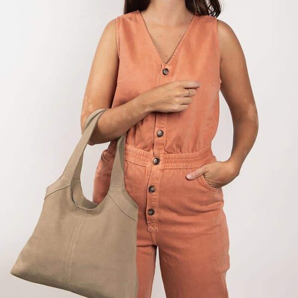 Cowboysbag Suede Handbag Cody Gargoyle Grey
