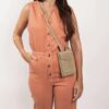 Cowboysbag Suede Phone Purse Richfield Gargoyle Grey
