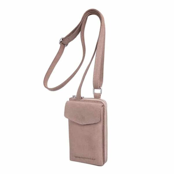 Cowboysbag Suede Phone Purse Richfield Gargoyle Grey