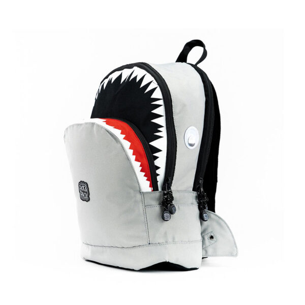 Pick & Pack Shark Shape Backpack M Grey