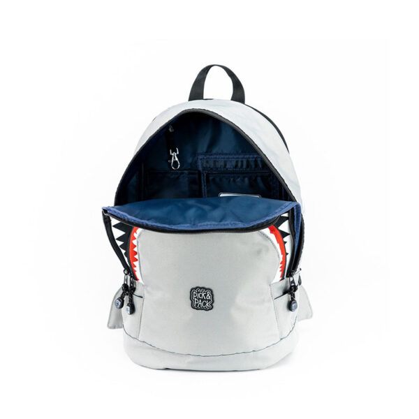 Pick & Pack Shark Shape Backpack M Grey