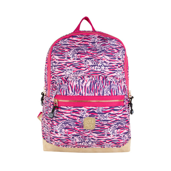 Pick & Pack Tiger Skin Backpack L Rosa