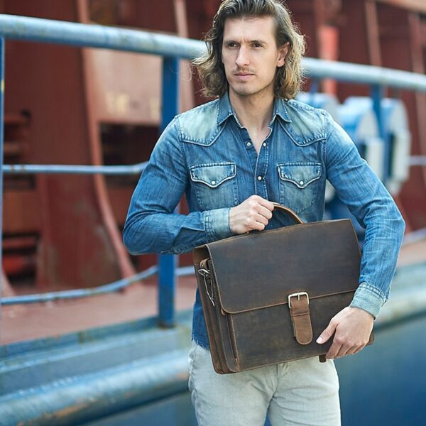Plevier Retro Darwin Laptopbag 15-inch Brown