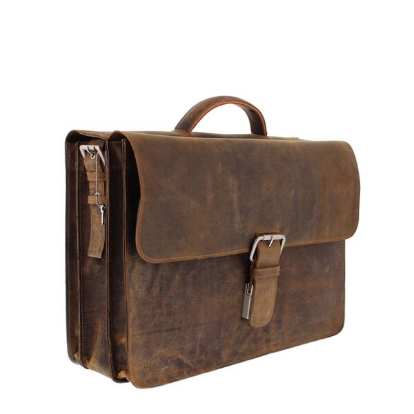 Plevier Retro Zeppelin Laptopbag 17-inch Brown