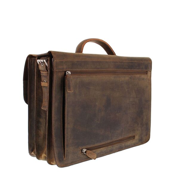 Plevier Retro Zeppelin Laptopbag 17-inch Brown