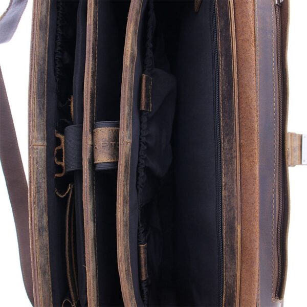Plevier Retro Zeppelin Laptopbag 17-inch Brown