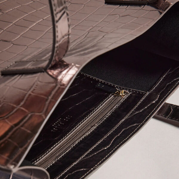 Ted Baker Reptcon Croc Detail Small Icon Gunmetal