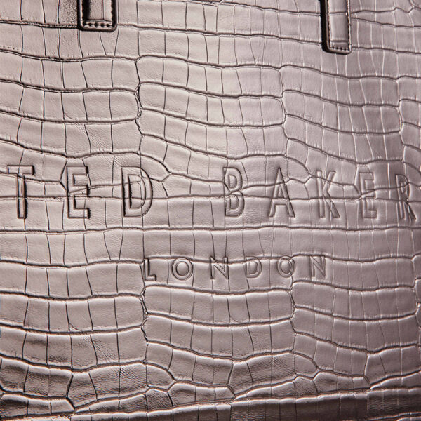 Ted Baker Croccon Croc Detail Large Icon Gunmetal