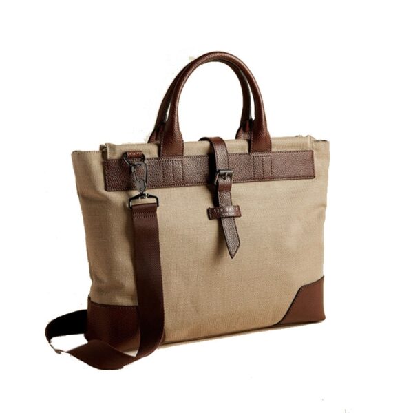 Ted Baker Litle Canvas Laptopbag Naturel