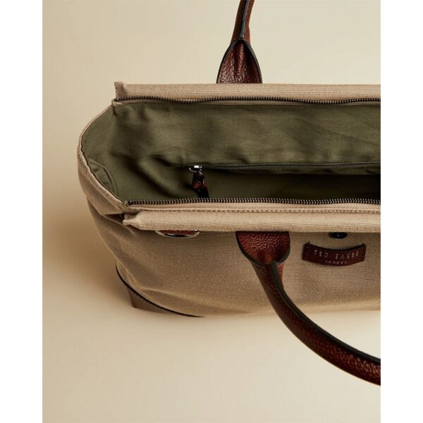 Ted Baker Litle Canvas Laptopbag Naturel