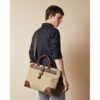 Ted Baker Litle Canvas Laptopbag Naturel