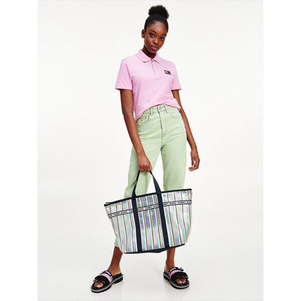 Tommy Hilfiger TJW Mini Logo Tape Tote Weave