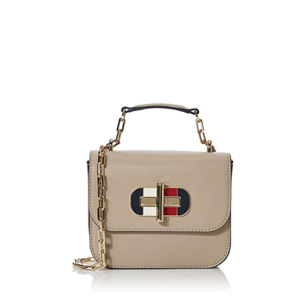 Tommy Hilfiger Turnlock Mini Crossbody Bag Light Taupe