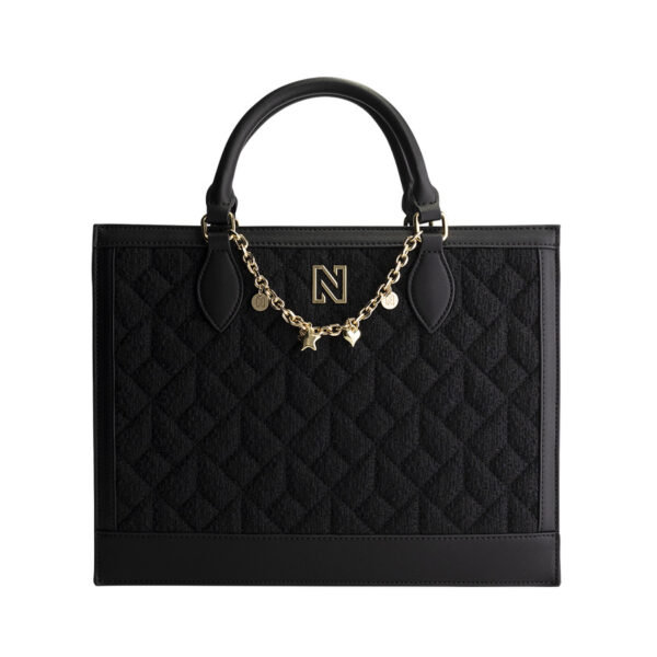 NIKKIE Berkely Tweed Shopper Black