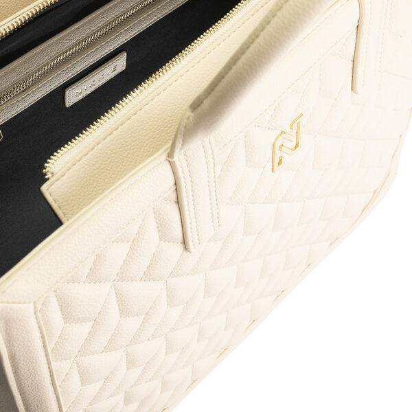 NIKKIE Mayda Quilted Shopper Pearl