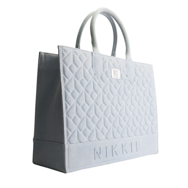 NIKKIE Mayda Denim Quilted Shopper Blue Denim