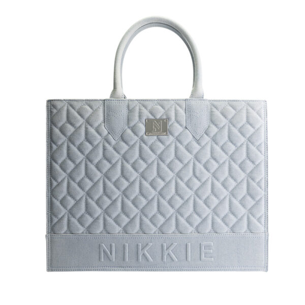 NIKKIE Mayda Denim Quilted Shopper Blue Denim