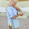 Josh V Twyla Handtas Light Blue Denim