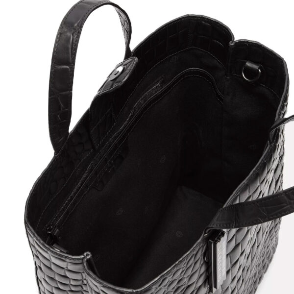 LIEBESKIND BERLIN Paper Bag Tote M Croco Black