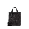 LIEBESKIND BERLIN Paper Bag Tote S Croco Black