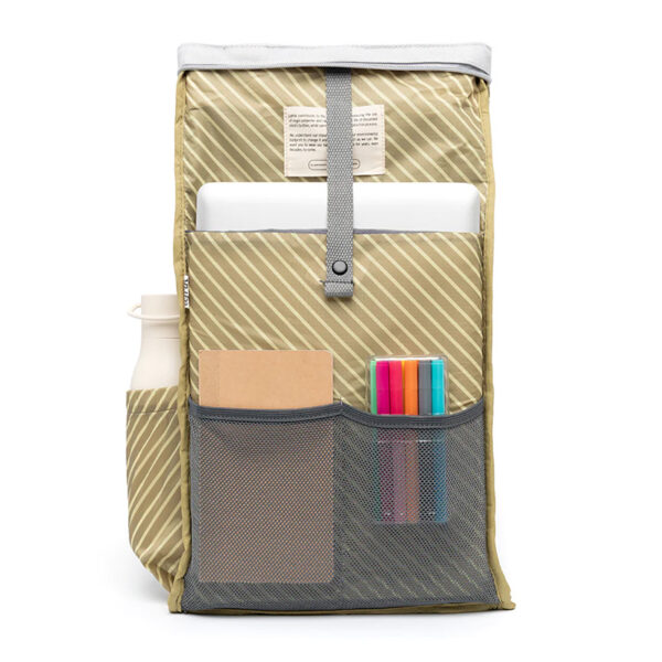 Lefrik Roll Mini Backpack Stripes Cool Grey