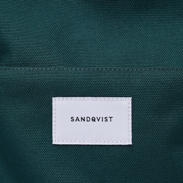 Sandqvist Ilon Backpack Dark Green with Natural Leather