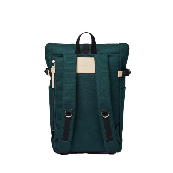Sandqvist Ilon Backpack Dark Green with Natural Leather