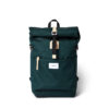 Sandqvist Ilon Backpack Dark Green with Natural Leather