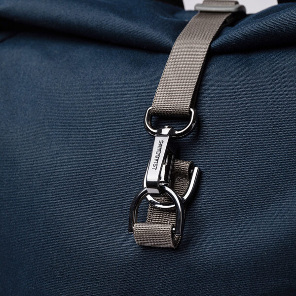 Sandqvist Dante Vegan Backpack Navy with Grey Webbing