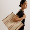 Ted Baker Georjey Branded Webbing Canvas Tote Natural