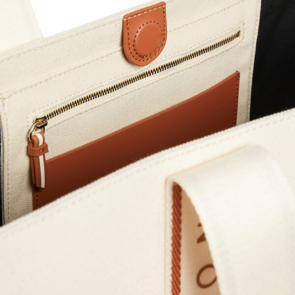 Ted Baker Georjey Branded Webbing Canvas Tote Natural