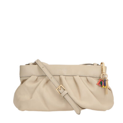 LouLou Essentiels Crossbody Clutch Sophie Beige Gold