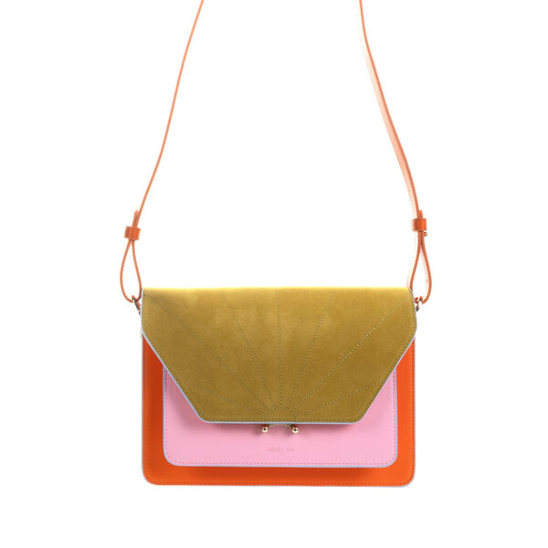 The Sticky Sis Club satchel | il sole | colore | arancia orange + dolce pink + lemon leaf