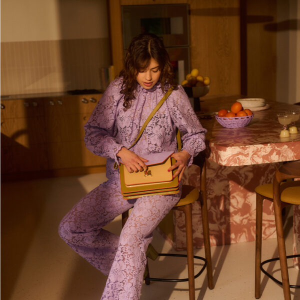 The Sticky Sis Club satchel | il sole | colore | costa green + affogato beige + sunset lilac
