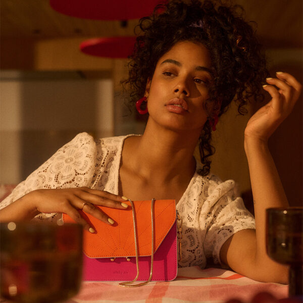 The Sticky Sis Club shoulder bag | il sole | colore | Positano purple + arancia orange