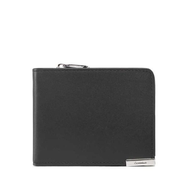 Calvin Klein Modern Plaque Bifold Half Black
