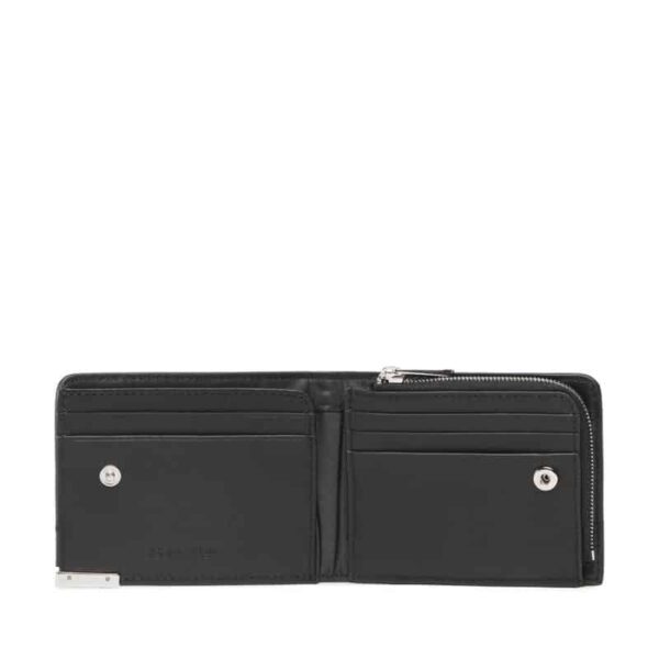 Calvin Klein Modern Plaque Bifold Half Black