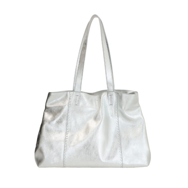 LouLou Essentiels Schoudertas Valerie Silver Silver