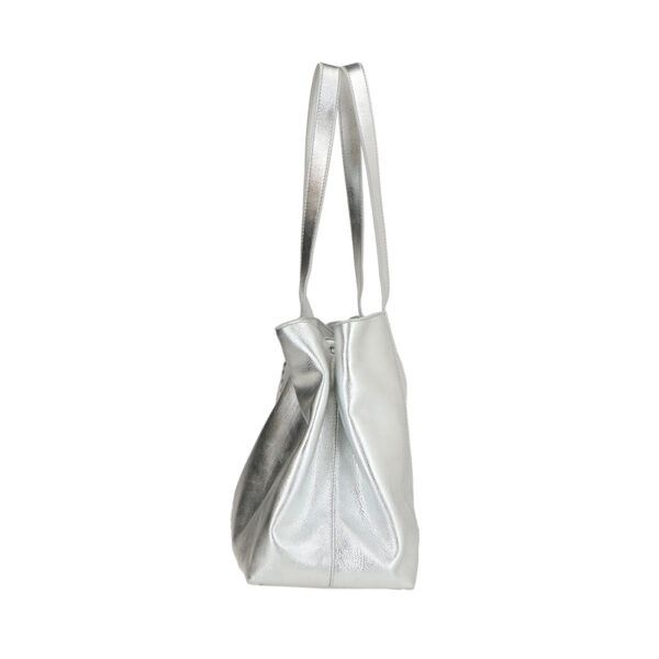 LouLou Essentiels Schoudertas Valerie Silver Silver