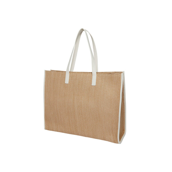 Ted Baker Pallmer Faux Raffia Large Icon Bag Ecru