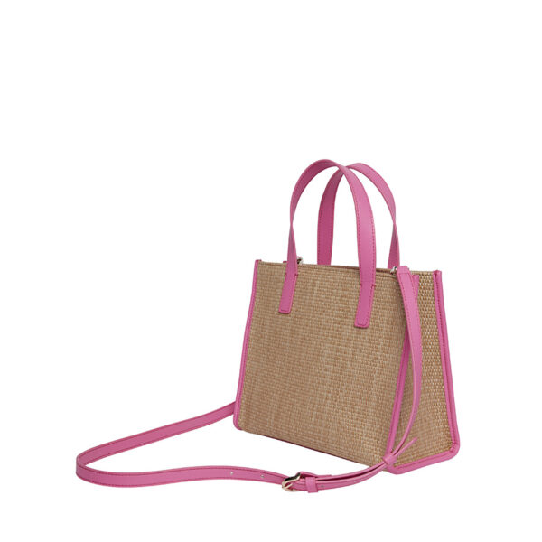 Ted Baker Paolina Faux Raffia Small Icon Bag Bright Pink