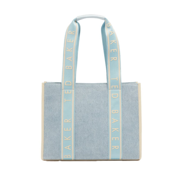 Ted Baker Jeanee Webbing Medium Denim Tote Bag Light Blue