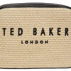 Ted Baker Stelio Branded Webbing Faux Raffia Camera Bag Black