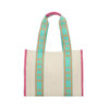 Ted Baker Georjia Branded Webbing Patent Medium Tote Bag Bright Green