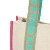Ted Baker Georjia Branded Webbing Patent Medium Tote Bag Bright Green