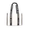 Ted Baker Georjia Branded Webbing Patent Medium Tote Bag White